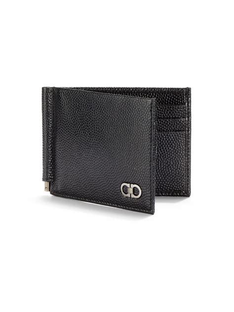 salvatore ferragamo card holder men|ferragamo wallet with money clip.